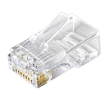 Коннектор RJ45 EXEGATE EX283691RUS Кат.6 (8P8C) под одножильный кабель (100шт)