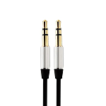 Кабель Jack 3.5 <--> Jack 3.5  2.0м EARLDOM ET-AUX12 пружинка, чёрный
