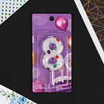 Свеча в торт "8" , 5,5 х 8 см   7793323