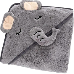 Уголок детский 80*80 "Зверята" микрофибра Серый