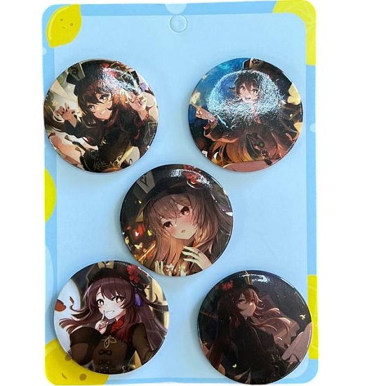 Набор значков 5шт. 45мм "Боги импакта" №5