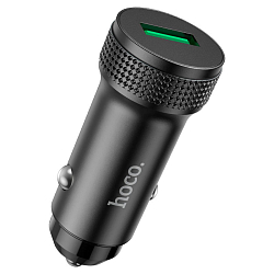 Авто ЗУ 1USB HOCO Z49A, Level, кабель Type-C 1.0м, серый