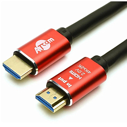 Кабель HDMI <--> HDMI  2.0м RED/GOLD, ver 2.0
