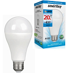 Лампа светодиодная SMARTBUY A65 20W/6000K/E27 холодный свет