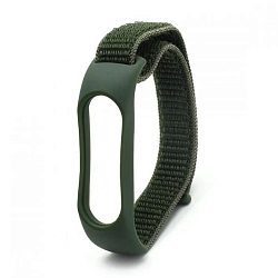 Текстильный ремешок MBS для Xiaomi Mi Band 5/6 темно-зеленый (031)