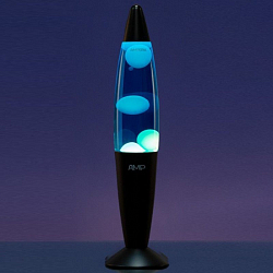 Лава-лампа Amperia Rocket Белая/Синяя Black (35 см)