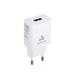 Сетевое ЗУ 1USB 2.1A AMFOX AH-45, 10,5Вт, блочок, белое