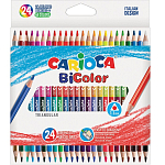 Карандаши двусторонние CARIOCA "Bi-color", 24 шт, 48 цв 43031