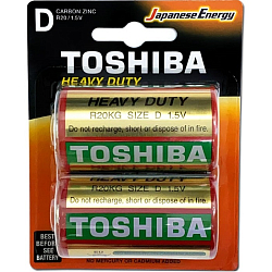 Элемент питания TOSHIBA R20 KG 2/card (20/100)