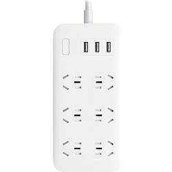 Сетевой удлинитель  1.8м XIAOMI Power Strip 3 USB 6 розеток (CXB6-1QM) White