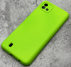 Силиконовый чехол SILICONE CASE Soft Matte для Realme C11 салатовый