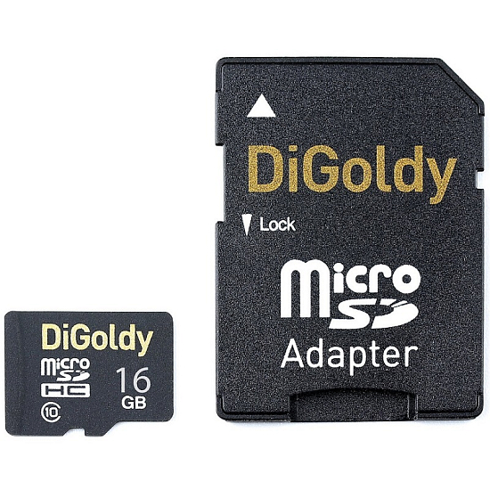 Micro SD 16Gb DiGoldy Class10 с адаптером SD