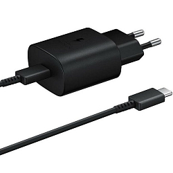 Сетевое ЗУ Samsung 25W Black (EP-TA800NWEGWU) + кабель Type c