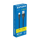 Кабель USB <--> Lightning  2.0м EXPLOYD EX-K-488 Classic, чёрный