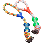 Игрушка тренировочная канатная с косточкой, до 120 г, до 40 см, микс цветов