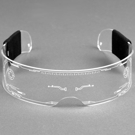 Светодиодные очки для вечеринки, батарейки CR2032х2, свечение мульти (RGB)