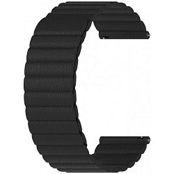 Универсальный кожаный ремешок LYAMBDA POLLUX 22mm Black (DSP-15-22-BK)