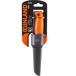 Нож, лезвие 100 мм FINLAND 2101, нержавеющая сталь, пластиковые ножны