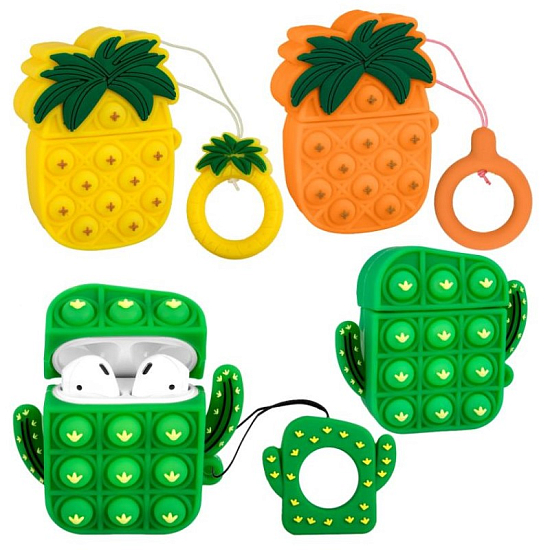 Силиконовый чехол ISA для Airpods 1/2 with ring Фрукты