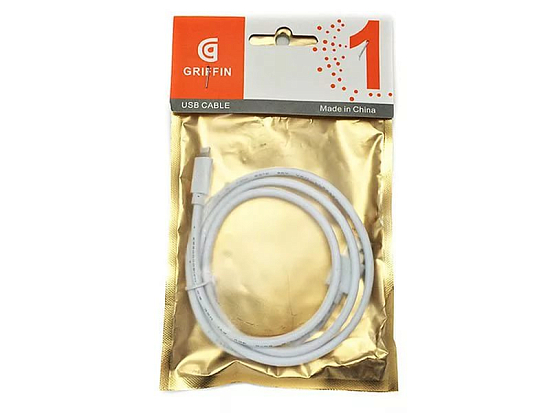 Кабель USB <--> Lightning  1.0м GRIFFIN в пакете, белый