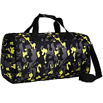 Сумка дорожная на молнии, наружный карман, длинный ремень, цвет жёлтый/чёрный