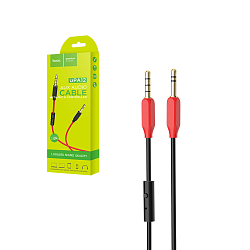 Кабель Jack 3.5 <--> Jack 3.5  1.0м HOCO UPA12 чёрный