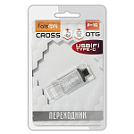 Переходник OTG Type-C FAISON P-10 Cross, серебряный