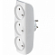 Тройник 3 гн. SMARTBUY SBE-10-A04b-3, черный, 10А