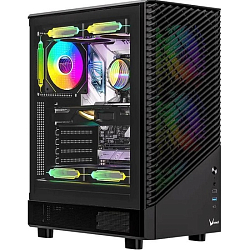 Кormula Mana Geometry черный без БП ATX 3x120mm 1xUSB3.0 1xUSB3.1 audio bott PSU