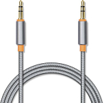 Кабель Jack 3.5 <--> Jack 3.5  1.5м JET.A JA-AC02 в оплетке, серый
