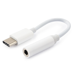 Переходник Jack <--> Type-C Cablexpert CCA-UC3.5F-01-W, пакет