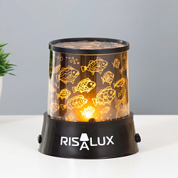 Ночник-проектор "Морской мир" LED USB/от батареек черный 10,8х10,8х11,5 см   9129483