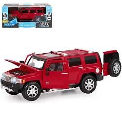Машина металлическая Hummer H3 1:24 открываются двери, капот, свободный ход колёс, световые и звуковые эффекты