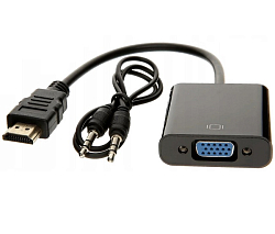 Переходник HDMI VGA с аудио разъемом