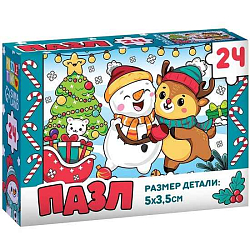 Пазл «Пушистый Новый год», 24 детали 10631287