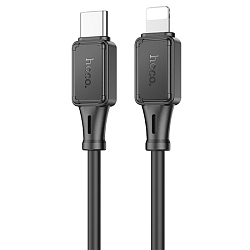 Кабель Ligtning <--> Type-C 1.0м HOCO X101 Assistant, черный, 27W