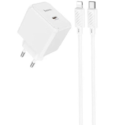 Сетевое ЗУ 1Type-C HOCO CS13A Ocean, белый, Lightning, PD20Вт, QC3.0