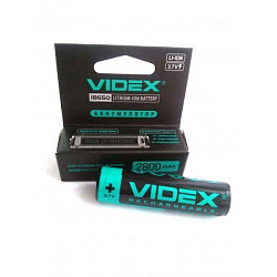 Аккумулятор VIDEX 18650 2800mAh 1pcs/box с защитой (1/20/160)