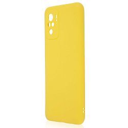 Задняя накладка Silicone Case Soft Matte для Xiaomi Redmi Note 10 жёлтый