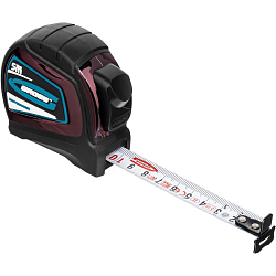 Рулетка  5м х 19мм GROSS 31123 "Doppelhaken" двухсторонний зацеп,нейлон,двуст.шкала