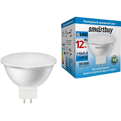 Лампа светодиодная SMARTBUY GU5.3 12W/6000K (SBL-GU5_3-12-60K)