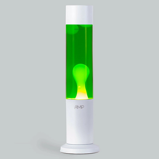 Лава-лампа Amperia Tube Жёлтая/Зелёная (39 см) White