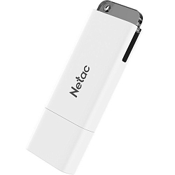 USB 128Gb NETAC U185 белый с LED индикатором (NT03U185N-128G-20WH)