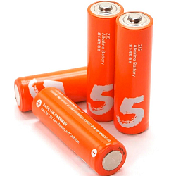 Элемент питания XIAOMI ZMI Rainbow Zi5 LR06 (4xAA5 orange), BL-4, оранжевые