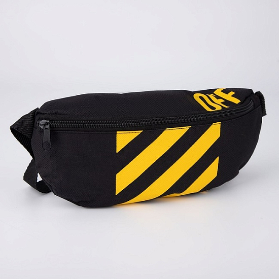 Сумка поясная, отдел на молнии, цвет чёрный