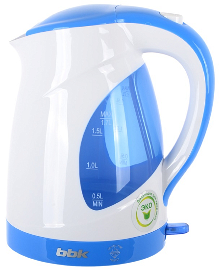 Чайник электрический BBK EK1700P белый/голубой