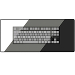 Коврик VOROTEX XXL, Keyboard on gray (Клавиатура на сером) (900*400*4мм)