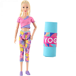 Кукла шарнирная DEFA Lucy "Занятие фитнесом" (29 см, аксесс., розовый)