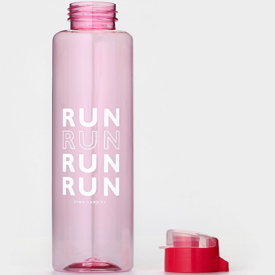 Бутылка для воды RUN, 600 мл, розовый 10328455
