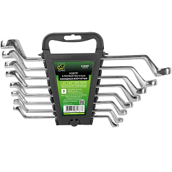 Набор ключей гаечных накидных изогнутых на держателе (6-22 мм) (8 предметов) JT KJ2N8P